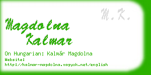 magdolna kalmar business card